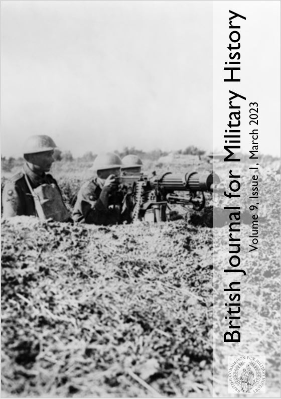 March 2023 British Journal for Military History cover featuring a First World War machine gun and its crew.